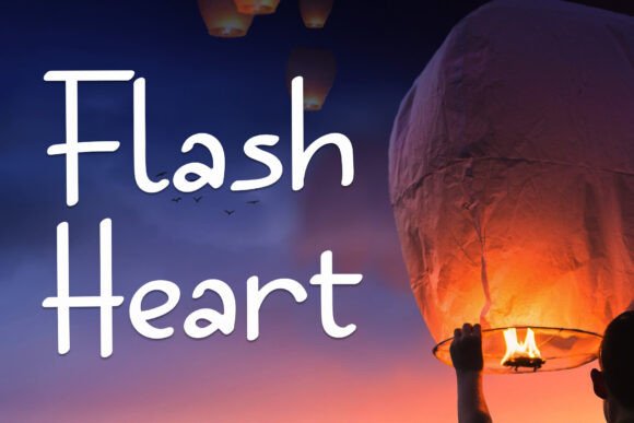 Flash Heart: A Handwritten Font for Creative Design
