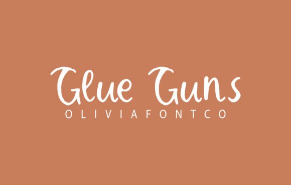 Glue Guns Font: A Handwritten Style with a Romantic Touch