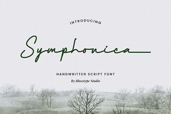 Symphonica: A Timeless Handwritten Font for Elegance and Sophistication