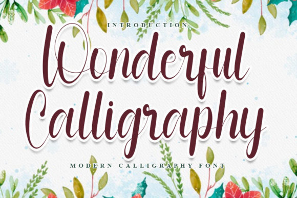 Wonderful Calligraphy: A Beautiful and Stylish Handwritten Font for Creative Projects
